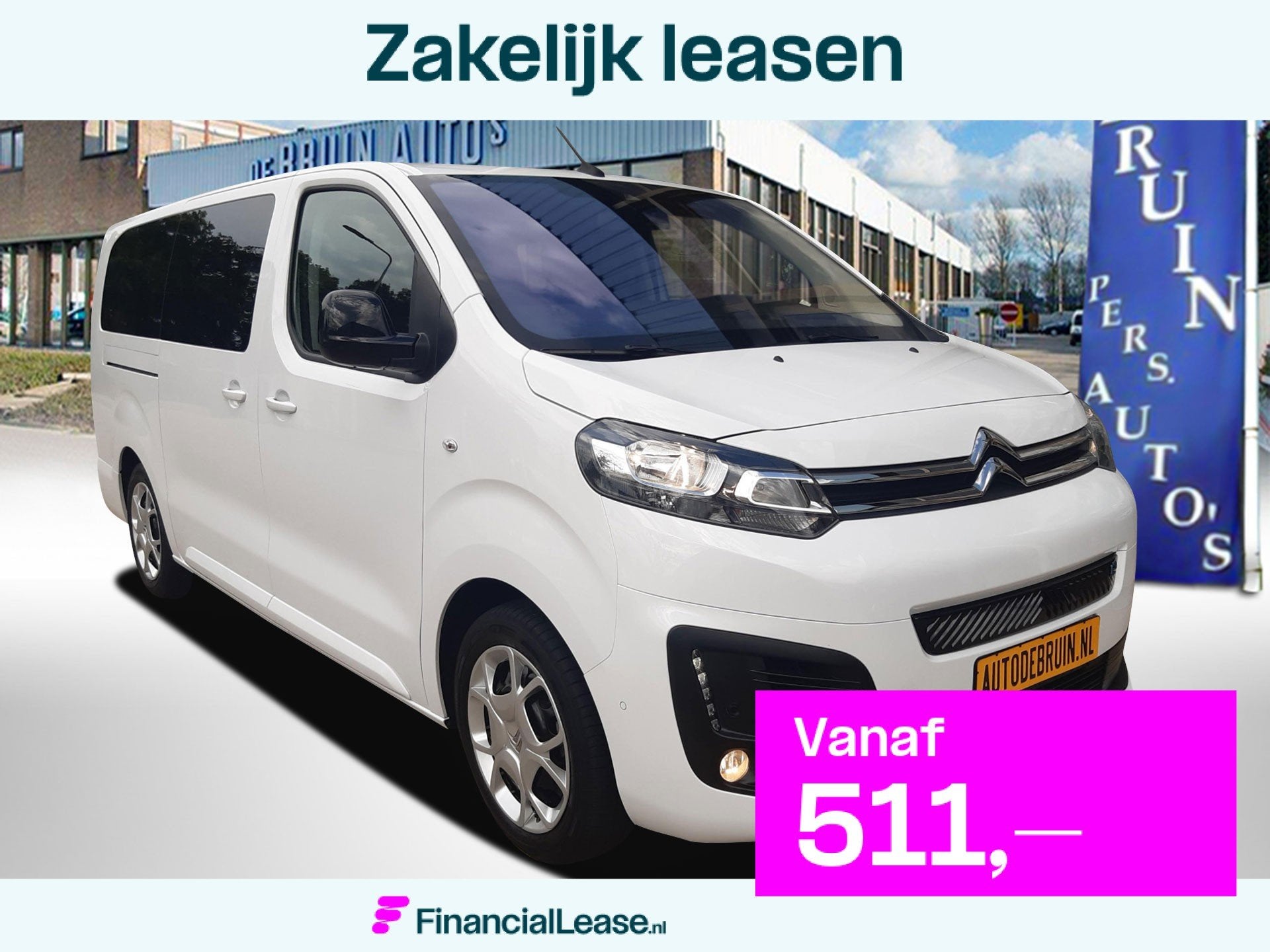 Peugeot e-Expert / Citroen e-Jumpy XL L3 75kWh Rolstoelauto, Gebruikt, Overige carrosserieën, 7 stoelen, Wit