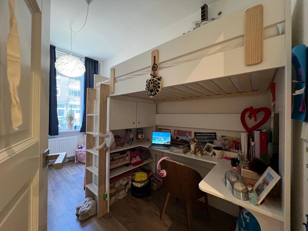 Vertbaudet children’s loftbed,  mattress size 90 x 190cm, Ophalen, Zo goed als nieuw, Hoogslaper