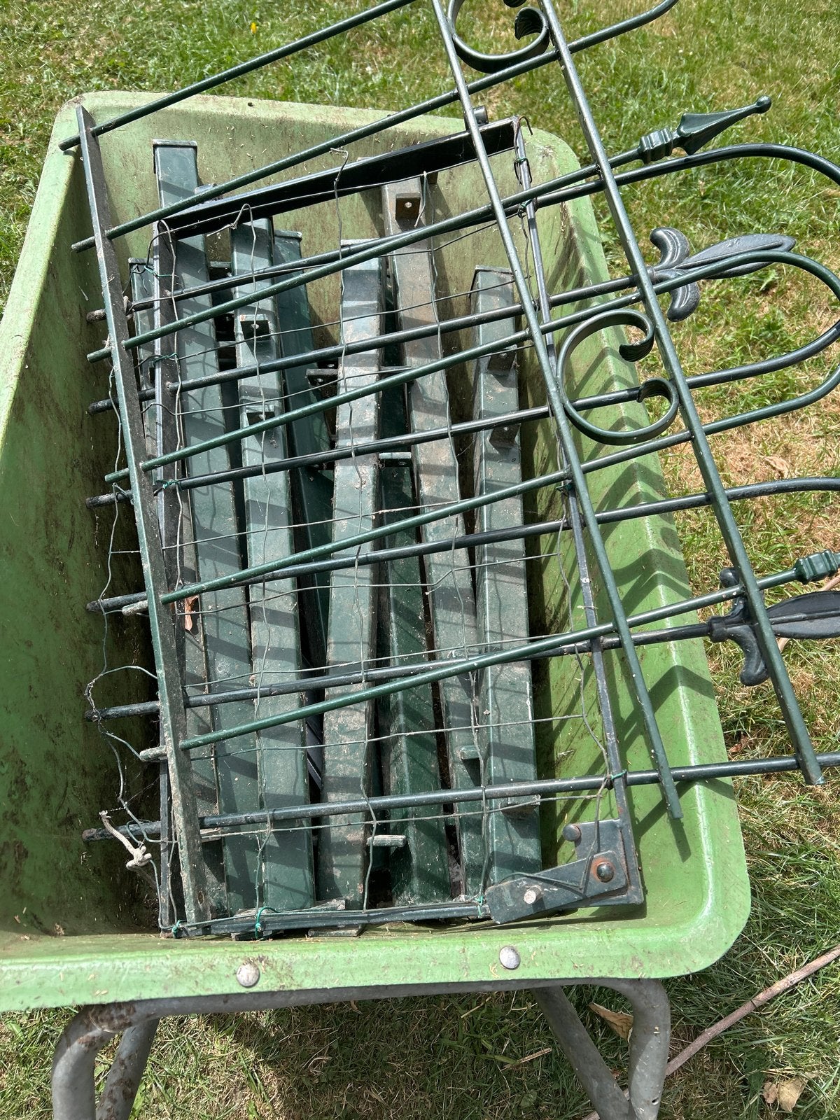 sierhekwerk poorten met 8 palen, Tuin en Terras, Tuinhekken en Hekwerk, Ophalen, Met poort, Gebruikt, Sierhekwerk