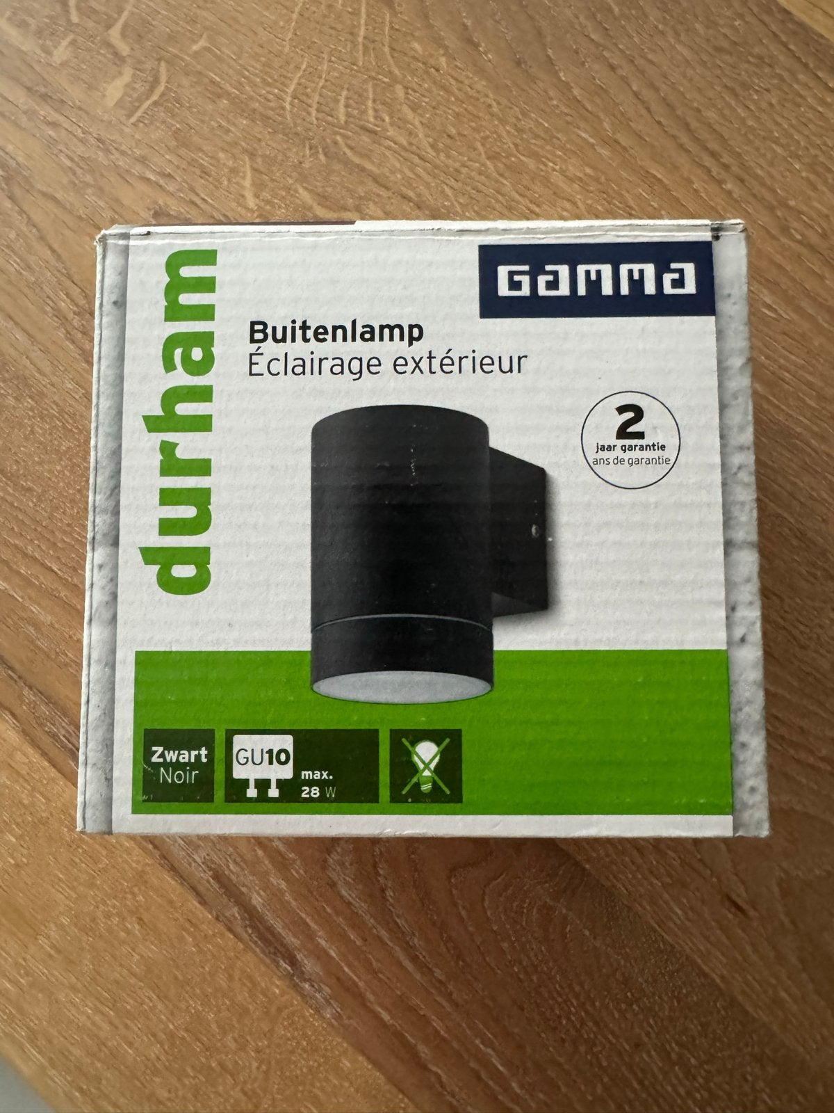 Nieuw. Durham Buitenlamp Zwart GU10 Max 28W - GAMMA, Overige materialen, Minder dan 50 watt, Wandlamp, Nieuw