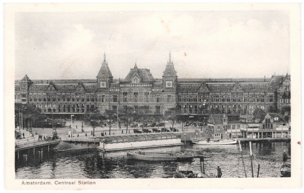 969275	Amsterdam	Centraal Station	1938	Gelopen met postzegel, Ophalen of Verzenden, 1920 tot 1940, Gelopen, Noord-Holland