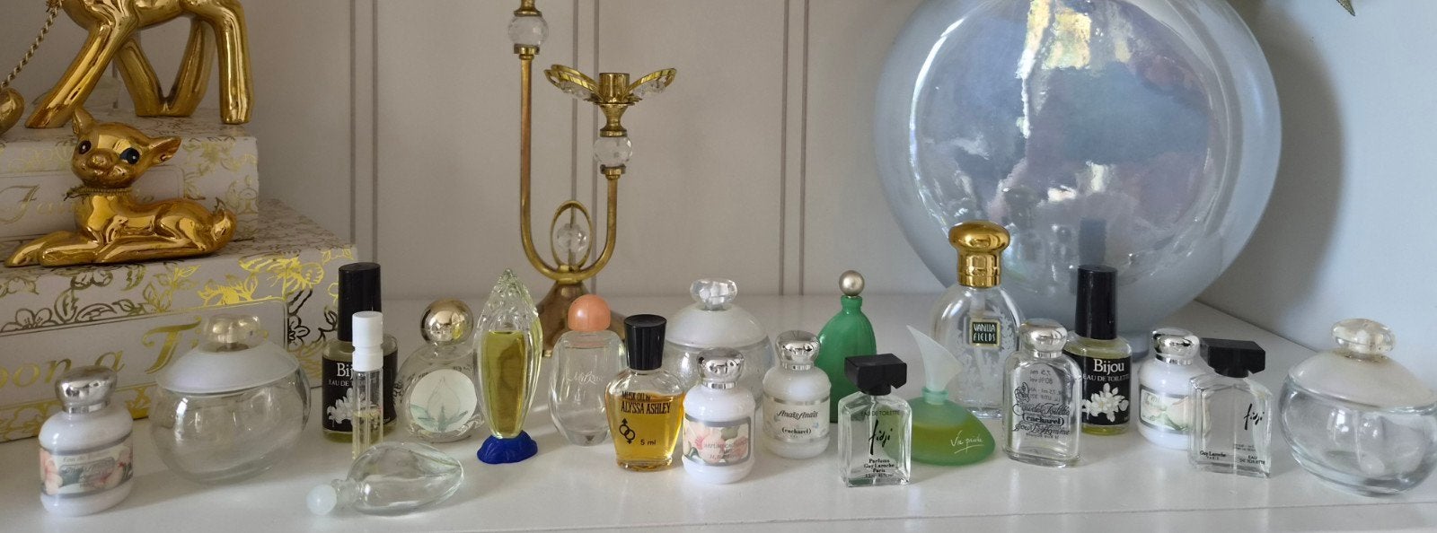21 Miniatuur Parfumflesjes - Vol en Leeg, Ophalen of Verzenden, Gebruikt