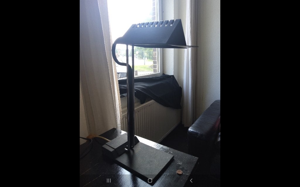 Reggiani Goffredo Reggiani tafellamp, Ophalen of Verzenden, Gebruikt, Metaal, Minder dan 50 cm