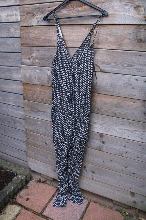 Jumpsuit zwart/ wit Vanilia mt 38 Vaste prijs, Maat 38/40 (M), Vanilia, Wit, Ophalen of Verzenden
