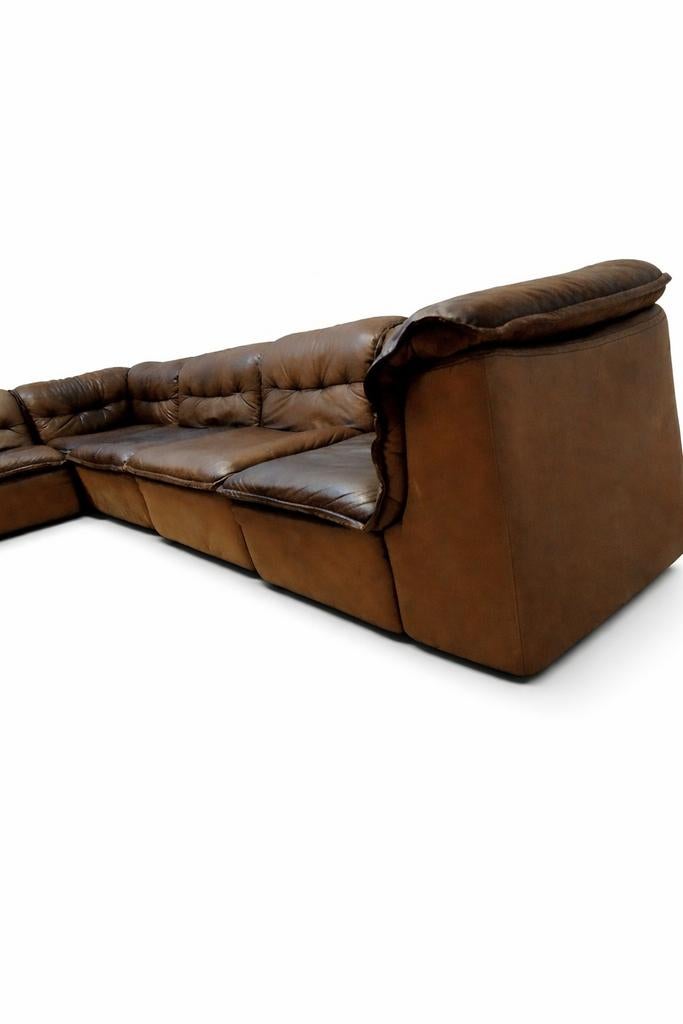 Rolf Benz vintage leren bank, Ophalen of Verzenden, Gebruikt