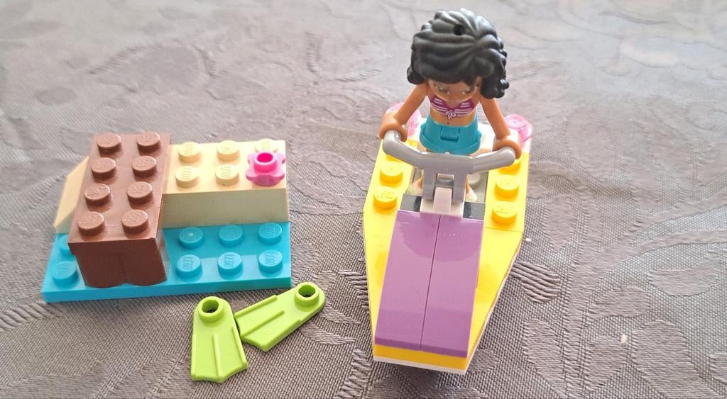 Lego Friends jetski 41000 met minipoppetje en instructies, Ophalen of Verzenden, Gebruikt