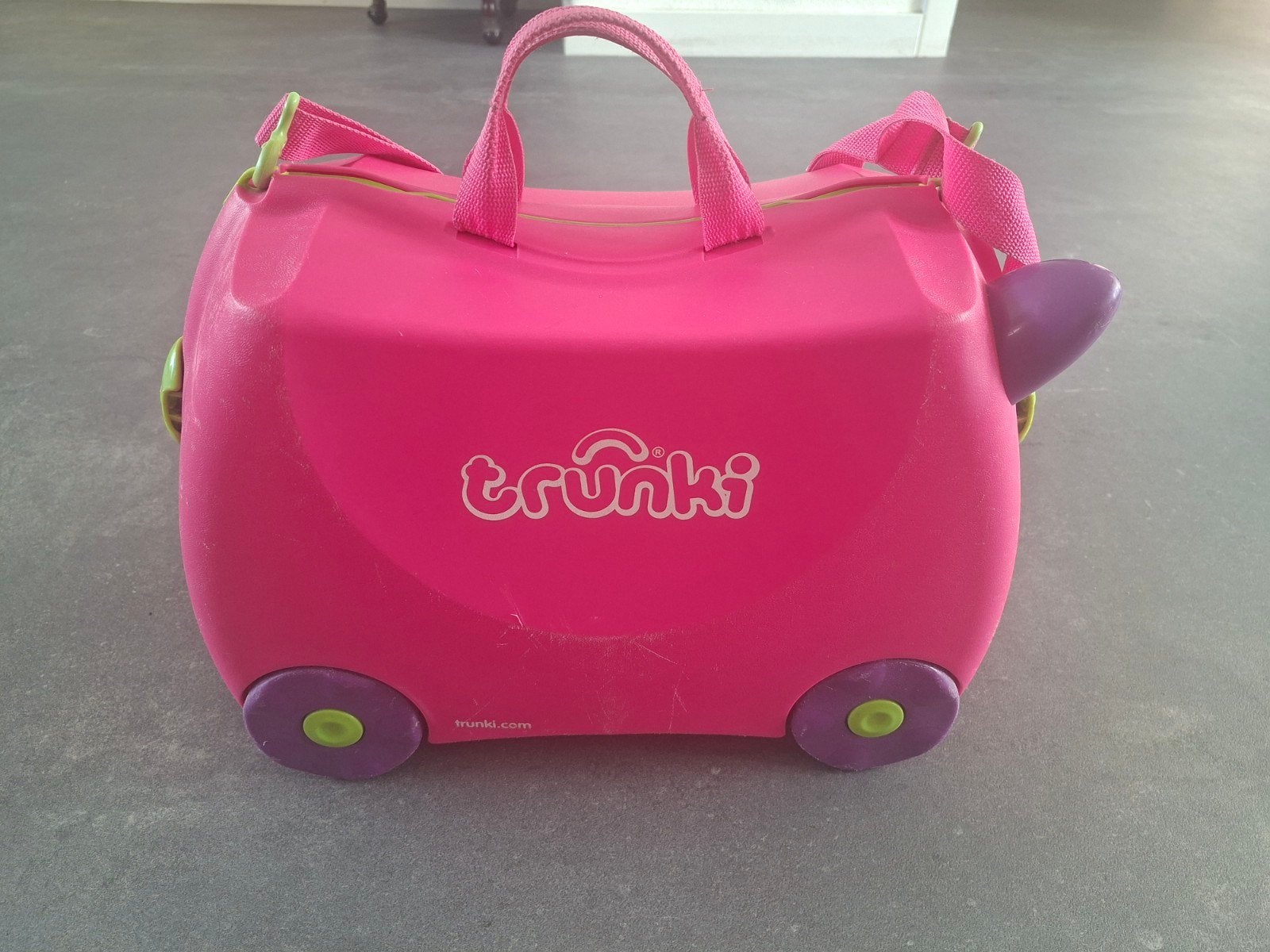 Trunki koffer roze met wieltjes, Wieltjes, Gebruikt, Hard kunststof, Minder dan 50 cm