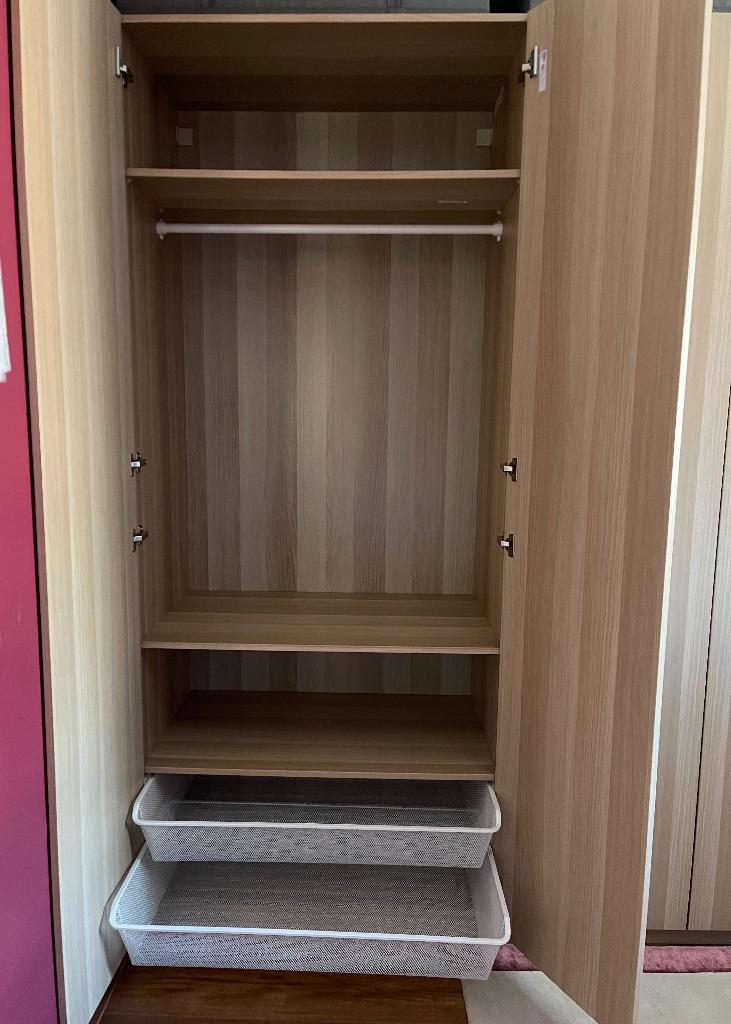 IKEA PAX kast – wit geglazuurd eikeneffect – als nieuw, Ophalen, Met deur(en), 200 cm of meer, 50 tot 100 cm