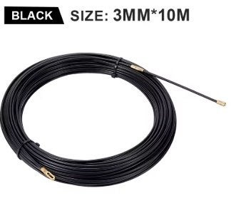 Trekveer 10meter Kabeltrekker Veerband Nylon Bedrading Zwart, Ophalen of Verzenden, Nieuw