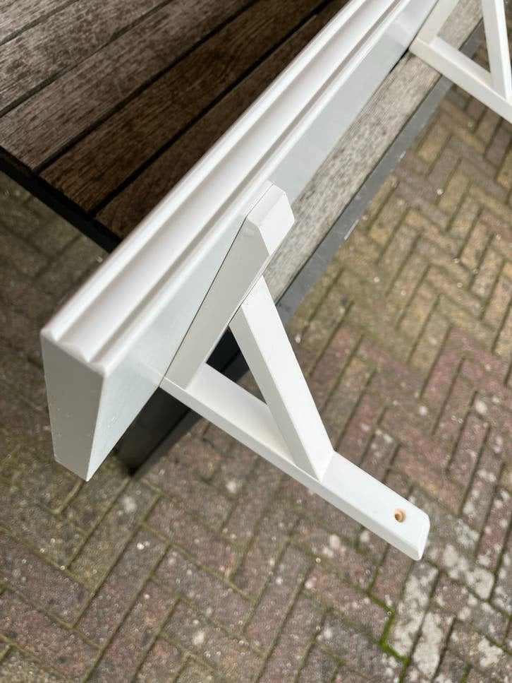 IKEA BERGSHULT plank met beugels, wit, 120x30 cm, Ophalen, Gebruikt
