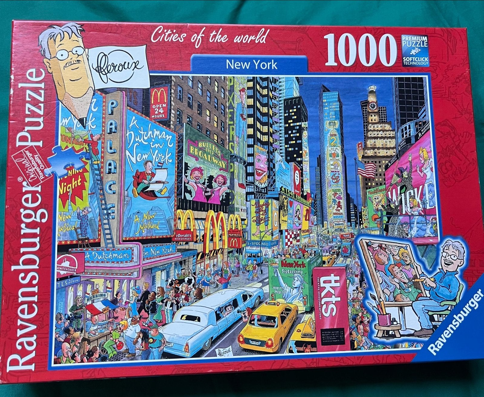 Ravensburger Puzzels 3x1000 stukjes: New York, Amsterdam, Lo, Ophalen of Verzenden, 500 t/m 1500 stukjes, Zo goed als nieuw, Legpuzzel