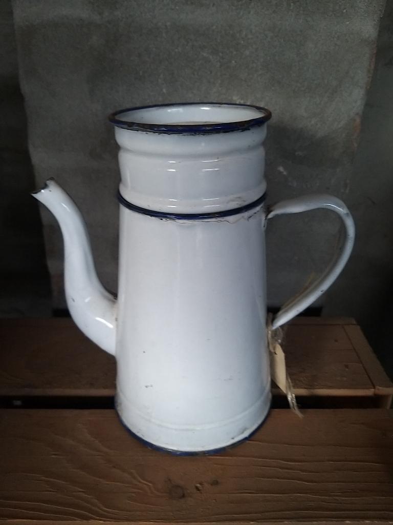 emaille koffiepot met filter, Antiek en Kunst, Antiek | Emaille, Ophalen of Verzenden