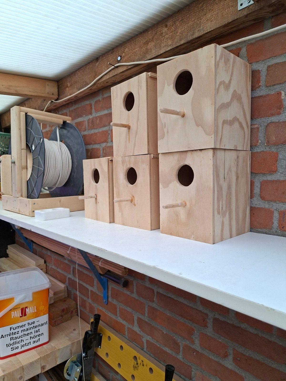 Broet blokken, Ophalen, Gebruikt, Vogelkooi