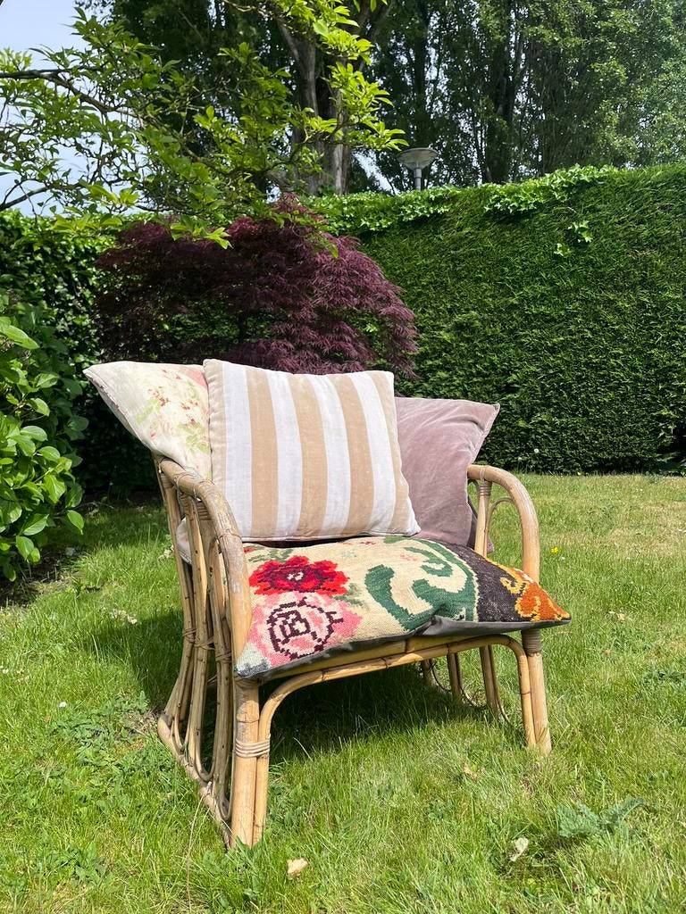 Rotan stoel bamboe fauteuil rotan stoel, Ophalen, Gebruikt, Bruin, Eén