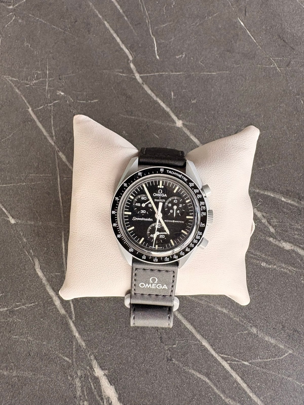 Omega Speedmaster MoonSwatch Mission to the Moon, Kunststof, Polshorloge, Overige materialen, Ophalen of Verzenden
