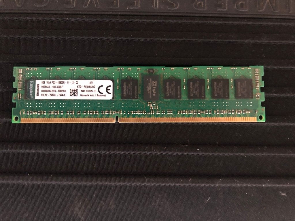 Kingston 8GB 1Rx4 PC3-12800R DDR3-1600, Ophalen of Verzenden, DDR3, Desktop