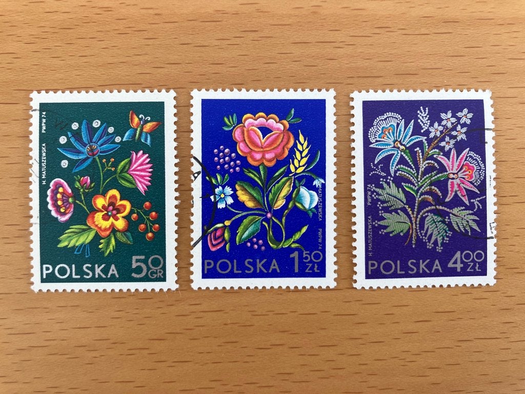 3 Postzegels Polen Socphilex uit 1974 , Postzegels en Munten, Ophalen of Verzenden, Polen, Gestempeld