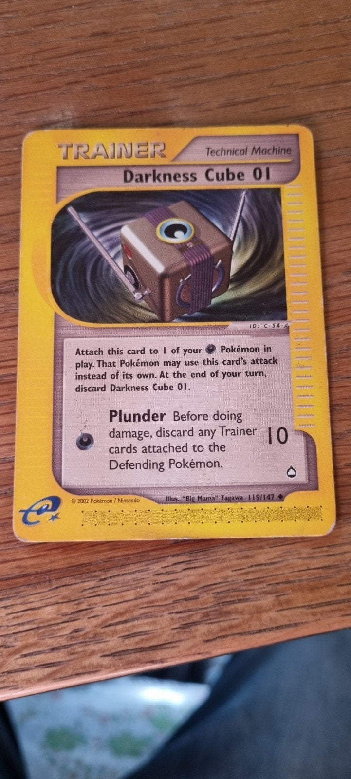 Pokémon Trainer Darkness Cube 01 Kaart (2002), Ophalen, Gebruikt, Losse kaart