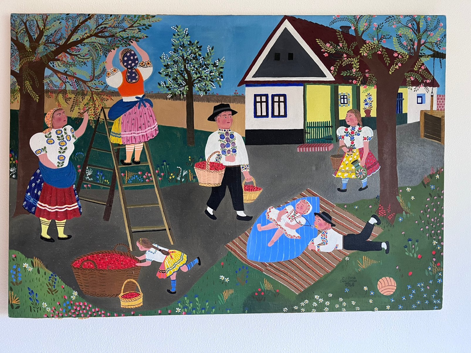 Schilderij Naïeve kunst uit voormalig Joegoslavië, Ophalen