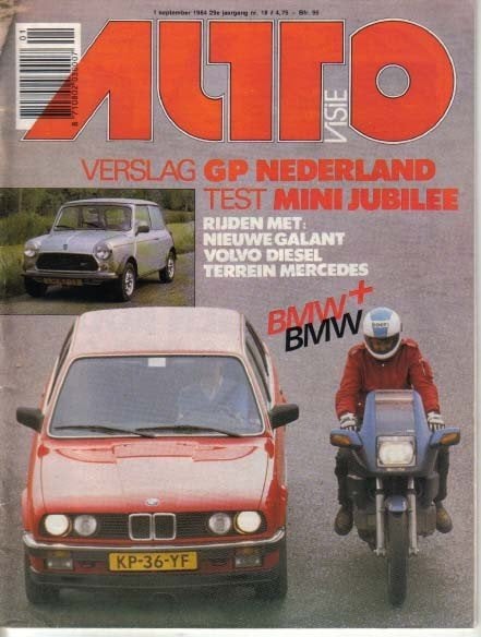 Autovisie 18 1984 : Austin Mini - BMW 323i - K100 RT - Opel, Ophalen of Verzenden, Gelezen, Algemeen