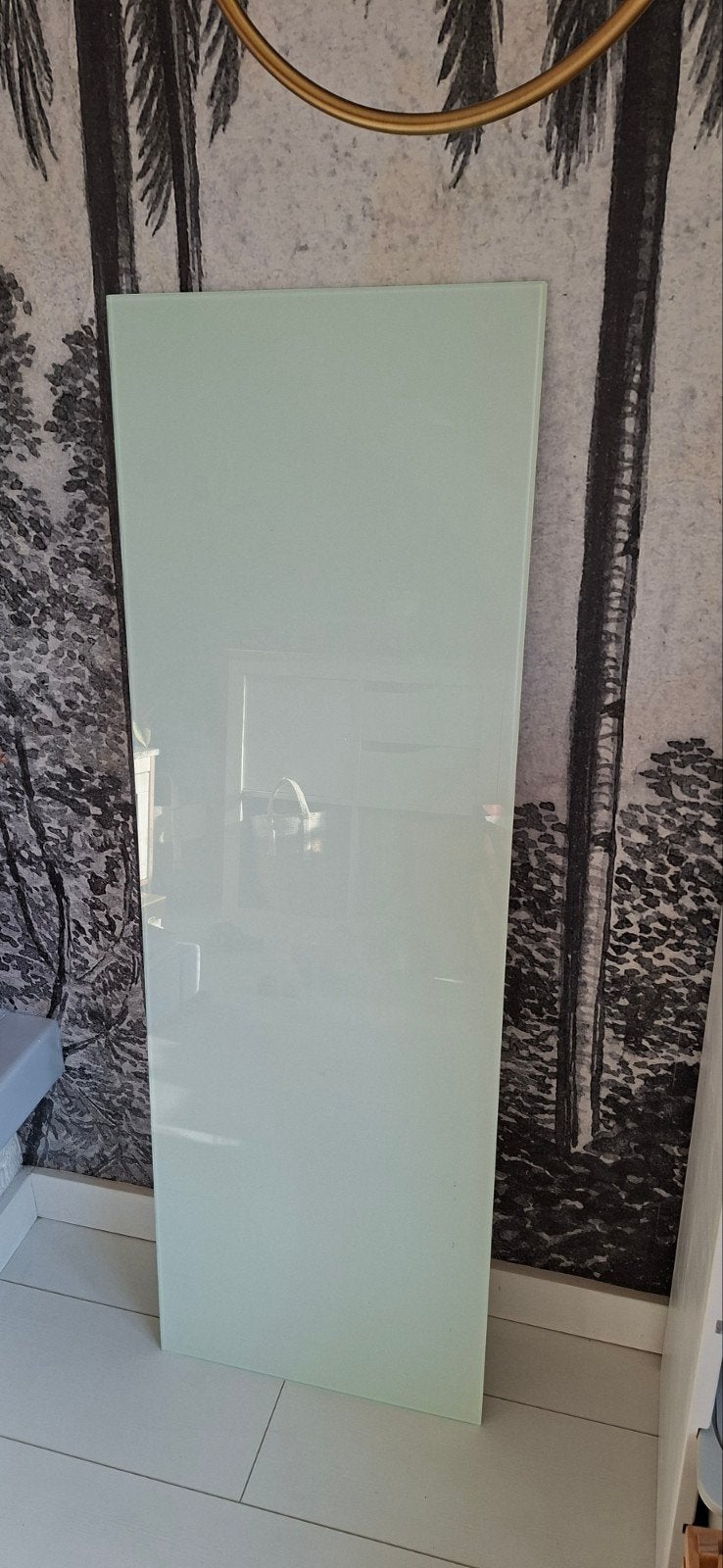 BESTÅ Bovenblad Glas Wit 120x40 cm - Zo goed als nieuw, Ophalen, Zo goed als nieuw