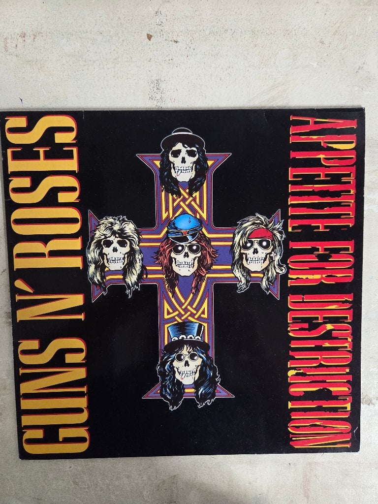 Hardrock/Metal lp GUNS N' ROSES: APPETITE FOR DESTRUCTION, Cd's en Dvd's, Vinyl | Hardrock en Metal, LP, Gebruikt, Ophalen of Verzenden