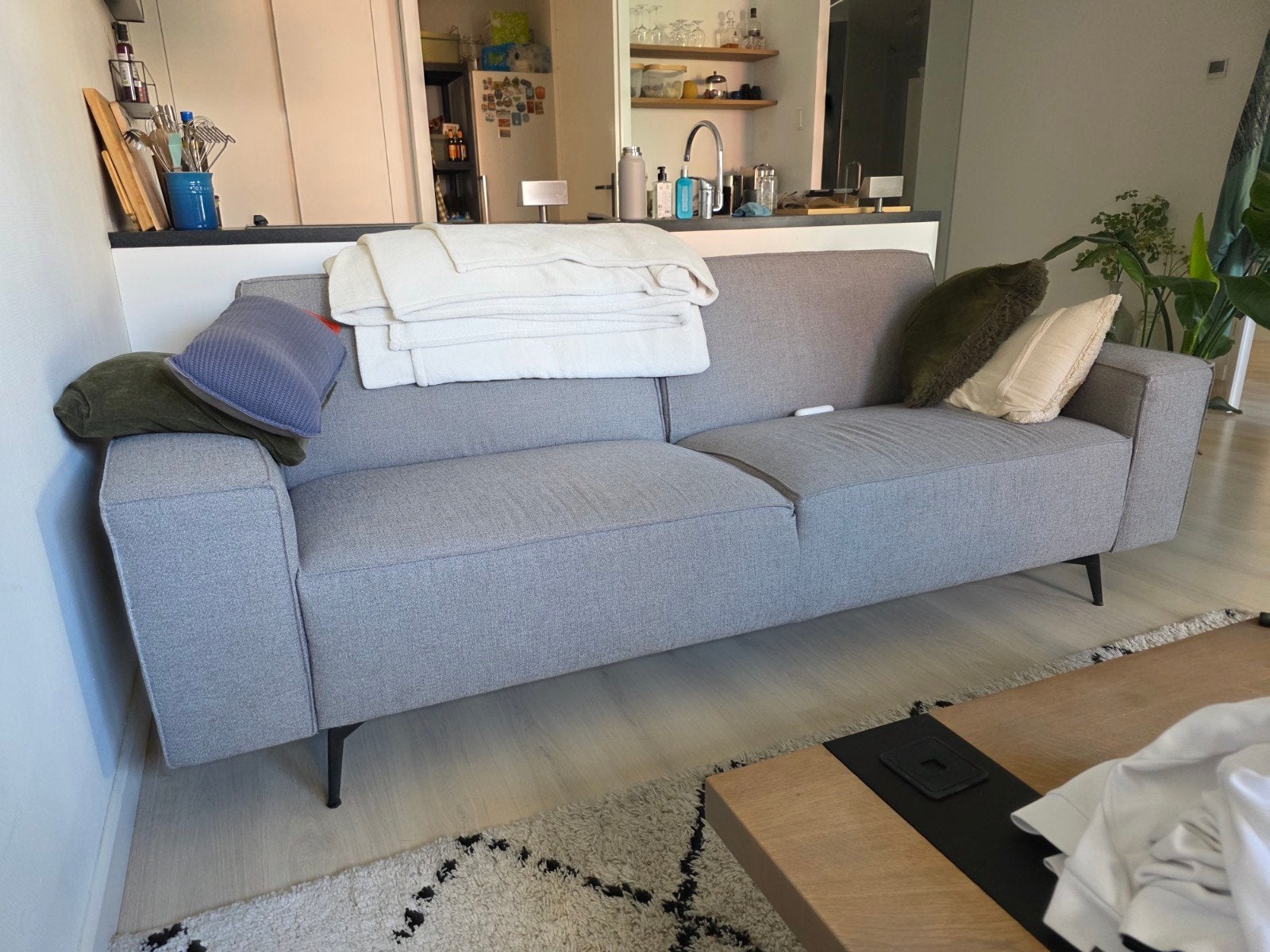 Montel bank   |   230cm breed   |   Goede staat, Ophalen, Gebruikt, Driepersoons, Rechte bank