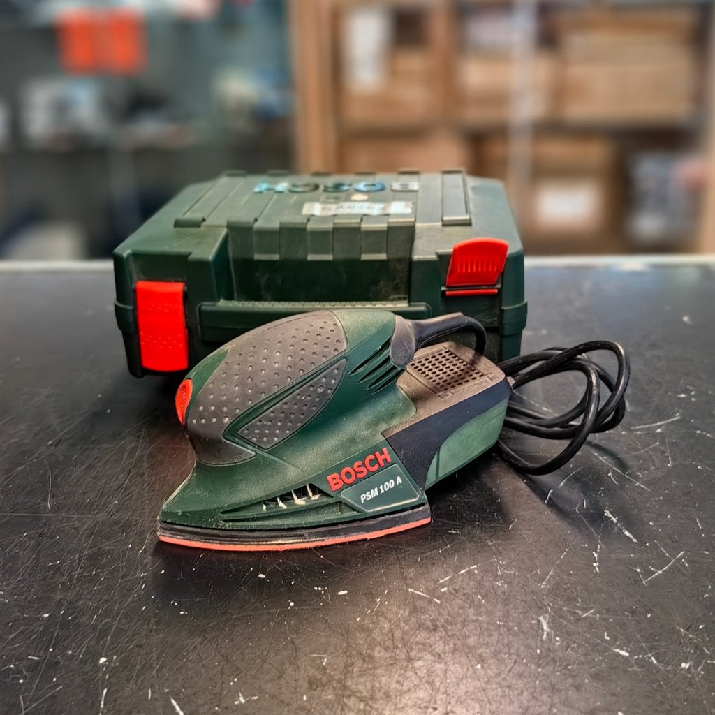 Bosch PSM100A Schuurmachine - In Nette Staat, Bosch, Zo goed als nieuw, Support@bosch.com, Robert Bosch GmbH
Robert-Bosch-Platz 1
70839 Gerlingen-SchillerhÃ¶he
Germany