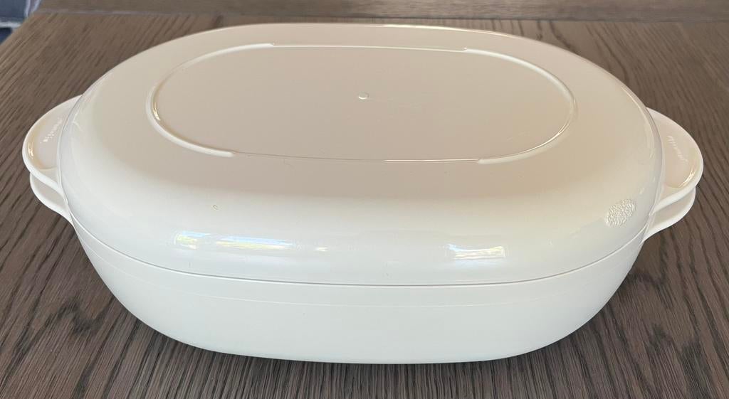 Tupperware Microwave 200/MicroPlus/MicroCook  2 delig creme, Huis en Inrichting, Keuken | Tupperware, Ophalen of Verzenden, Gebruikt