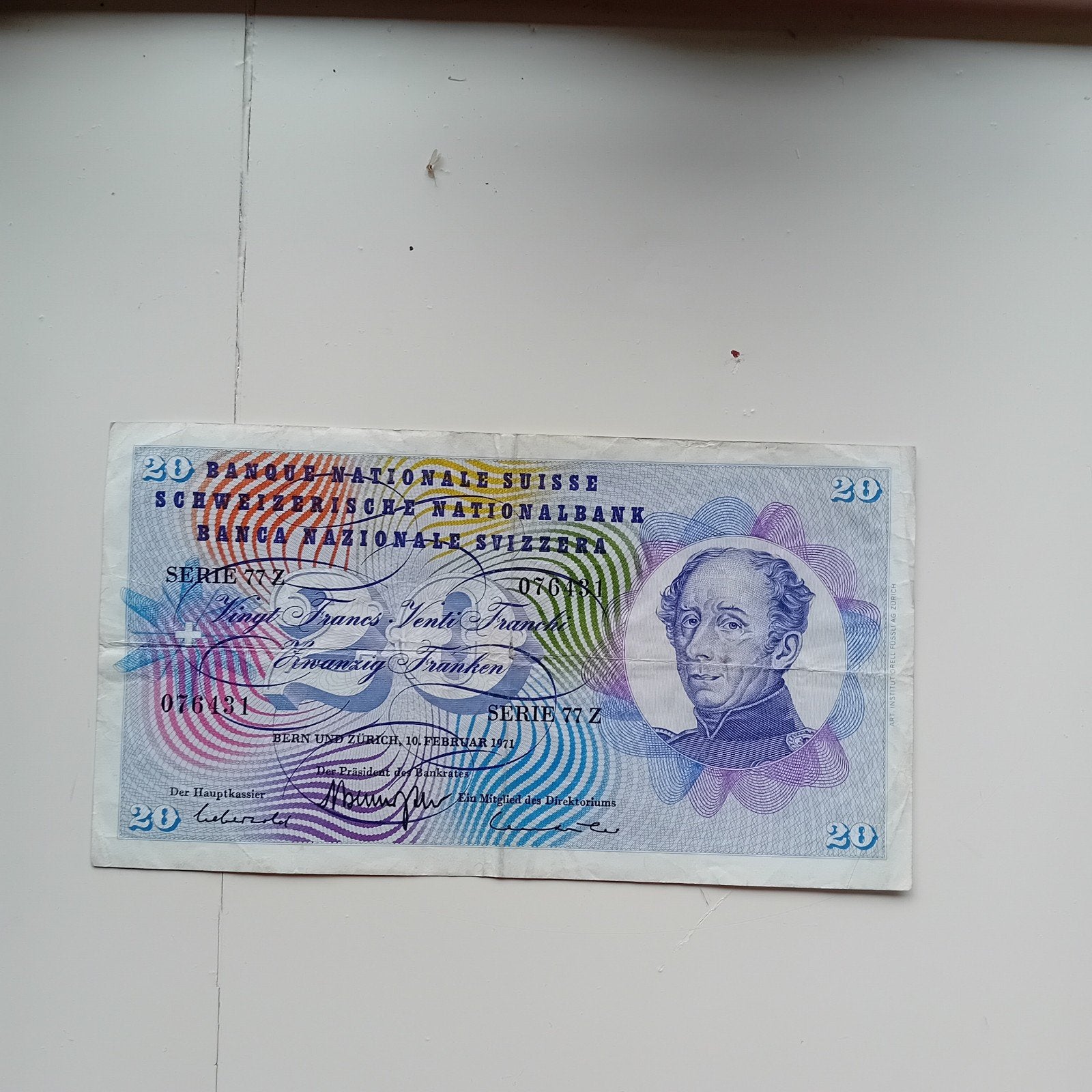 Zwitserse Franc biljet, Ophalen of Verzenden, Overige landen, Los biljet