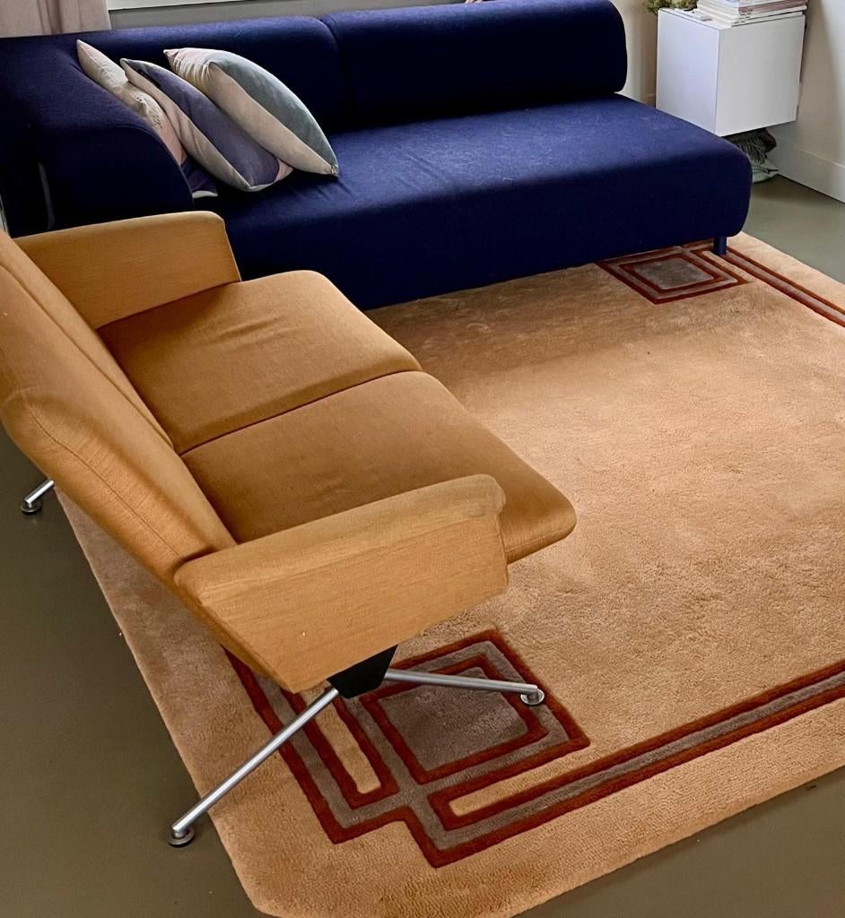 Design vloerkleed 2.25mx2.25m  tapijt  Millenerpoort, Ophalen, Crème, Gebruikt, Klassiek, grieks patroon