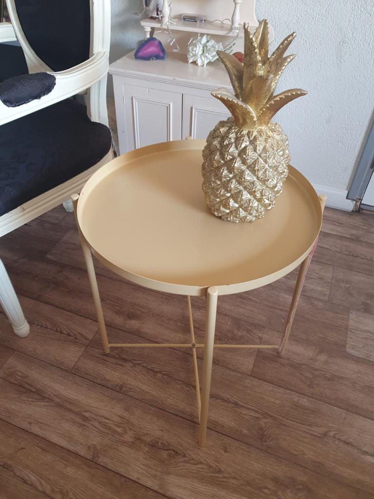 Tafeltje, Huis en Inrichting, Tafels | Bijzettafels, Minder dan 55 cm, Gebruikt, Rond, Ophalen