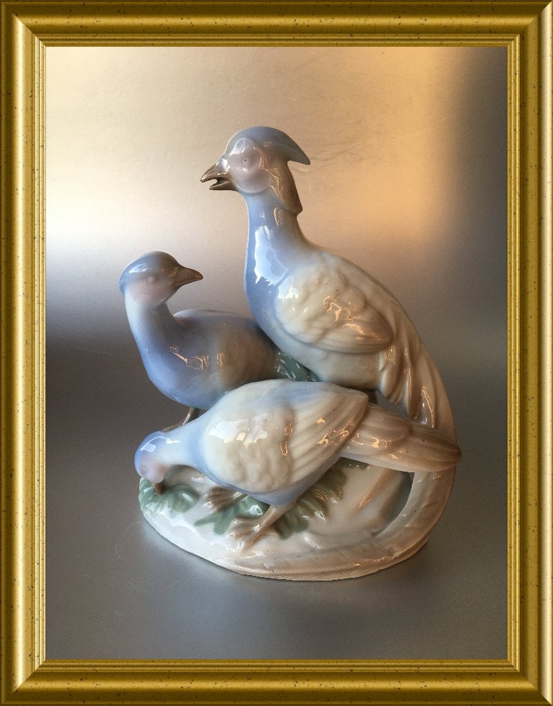 Mooi porseleinen beeld : vogels, Verzamelen, Beelden en Beeldjes, Ophalen of Verzenden, Gebruikt, Dier