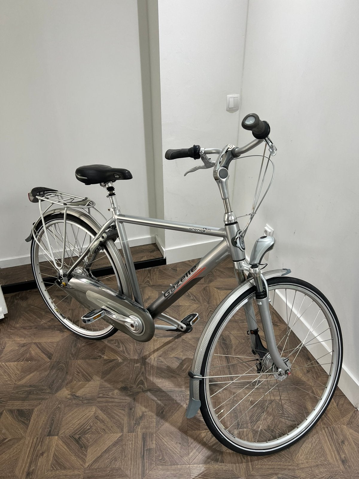 Gazelle orange herenfiets 55cm, Ophalen, Versnellingen, Zo goed als nieuw, Schijfrem
