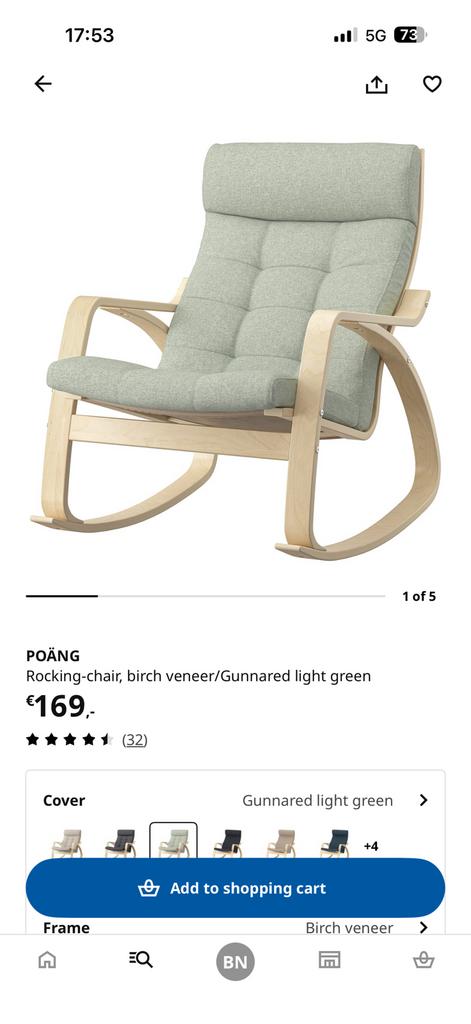 Ikea Chair, Huis en Inrichting, Stoelen, Ophalen, Zo goed als nieuw, Wit, Eén