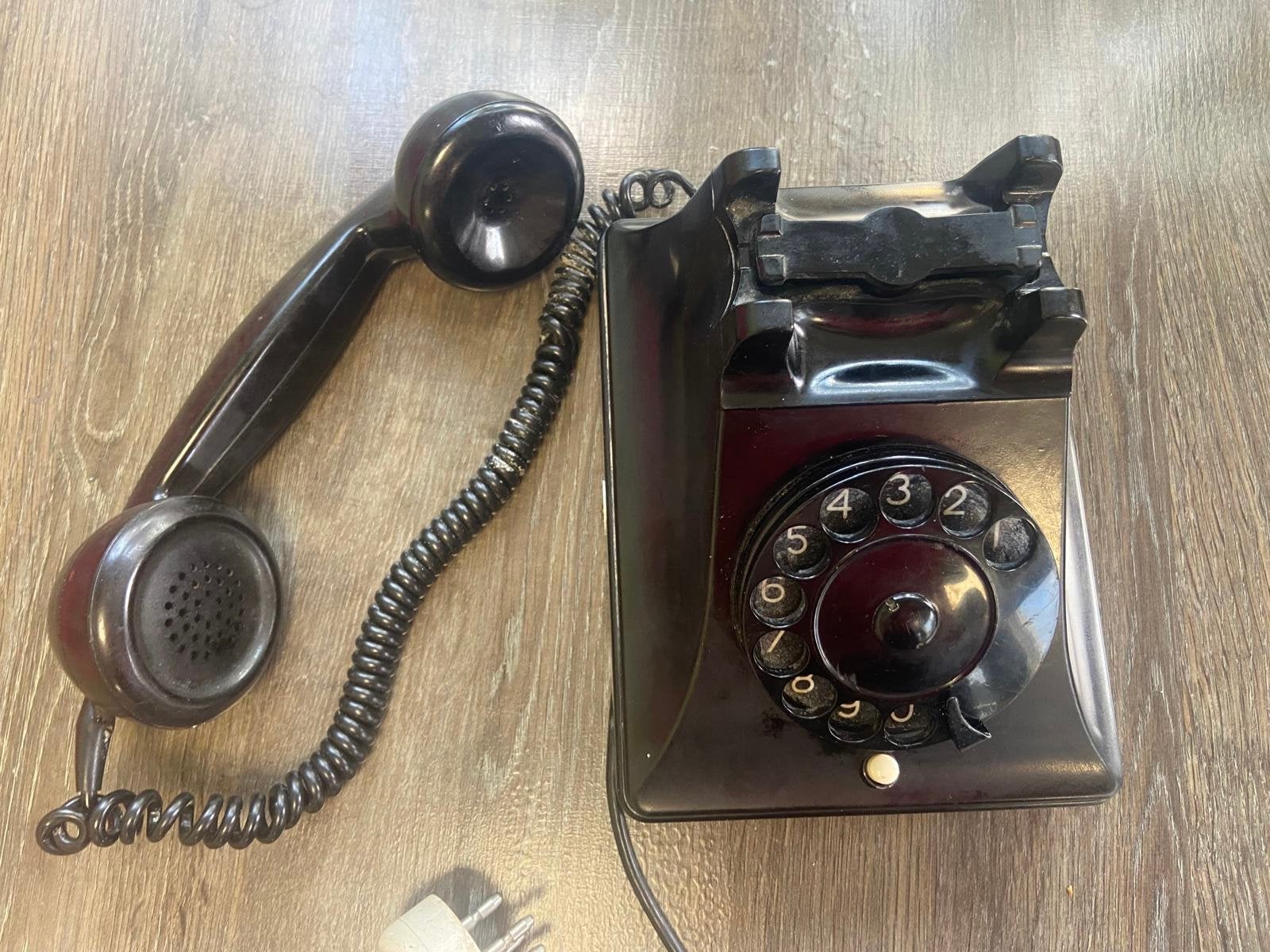 Vintage PTT Draaischijf Telefoon 1963 Zwart Retro, Ophalen