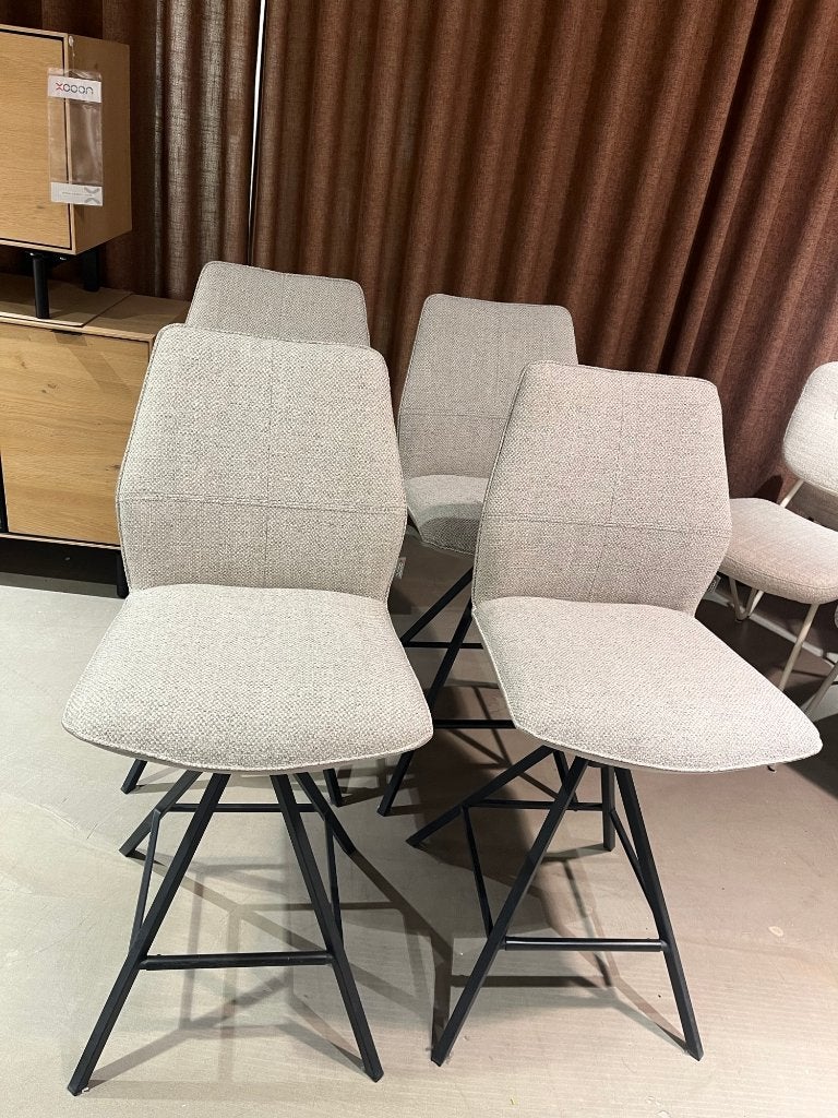 set van 4 barstoelen Franky Xooon, Ophalen, 60 tot 90 cm, Met voetsteun, Zo goed als nieuw