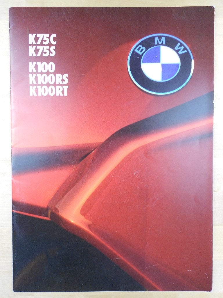 BMW K100 RS RT K75 C S Brochure 1985 Motorfiets Folder, Motoren, Ophalen of Verzenden, BMW