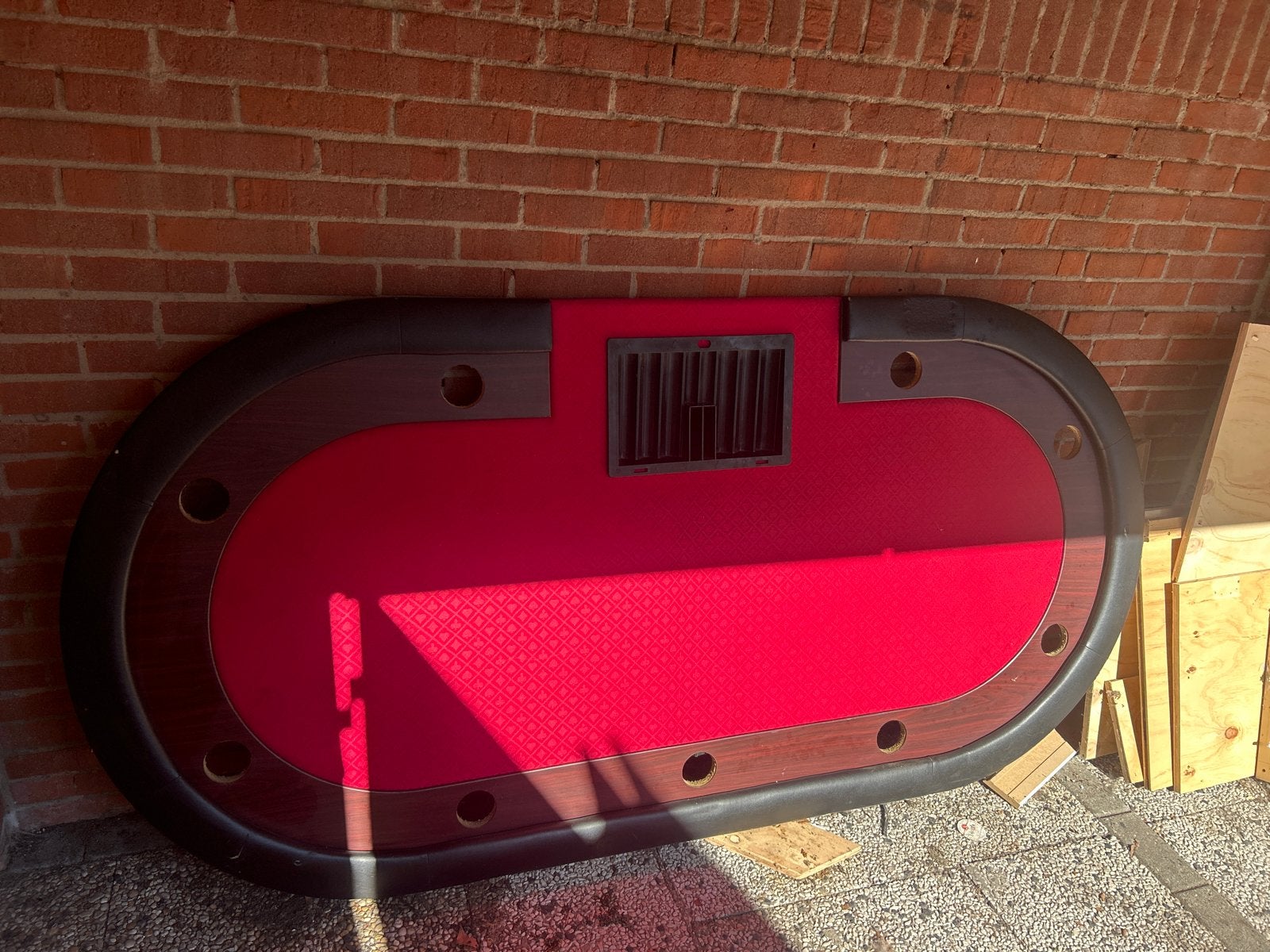 Pokertafel met chip tray, Vijf spelers of meer, Ophalen, Gebruikt