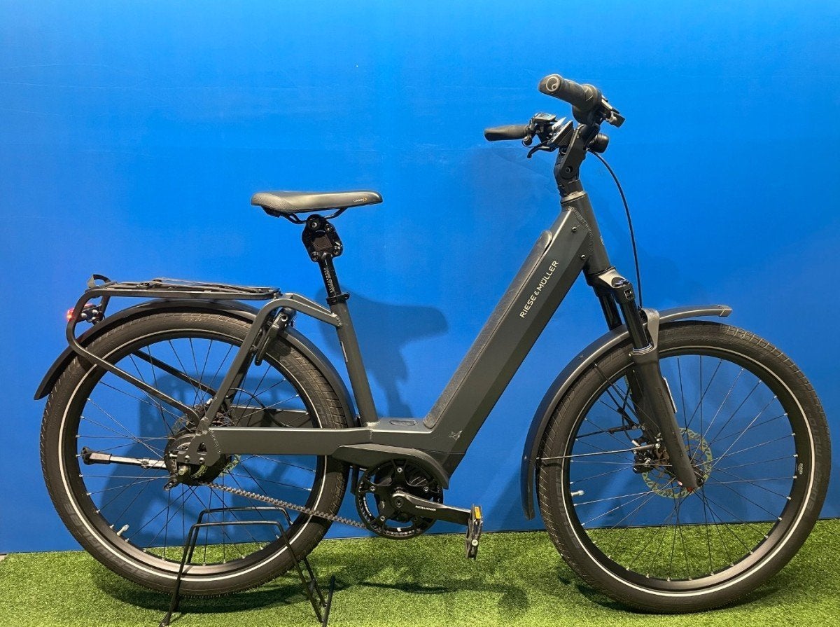 Riese & Müller Nevo4 GT Vario 750Wh Dames Mat Dark Grey 47, Fietsen en Brommers, Elektrische fietsen, Gebruikt, -, -, 47 tot 51 cm