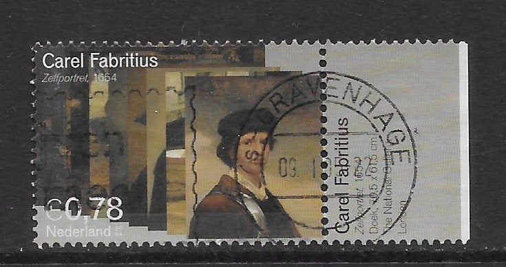 2004, Carel Fabritius, Zelfportret 1654 [2292] (K2014), Postzegels en Munten, Postzegels | Nederland, Ophalen of Verzenden