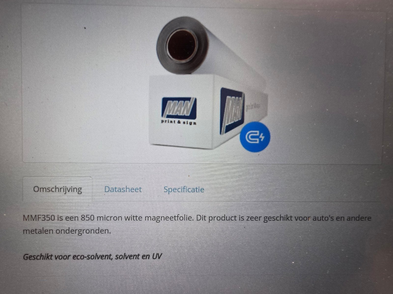 Magneet folie, pvc, Wit ( MMF350) nieuw in doos, Ophalen of Verzenden, Nieuw, Minder dan 5 m², Folie