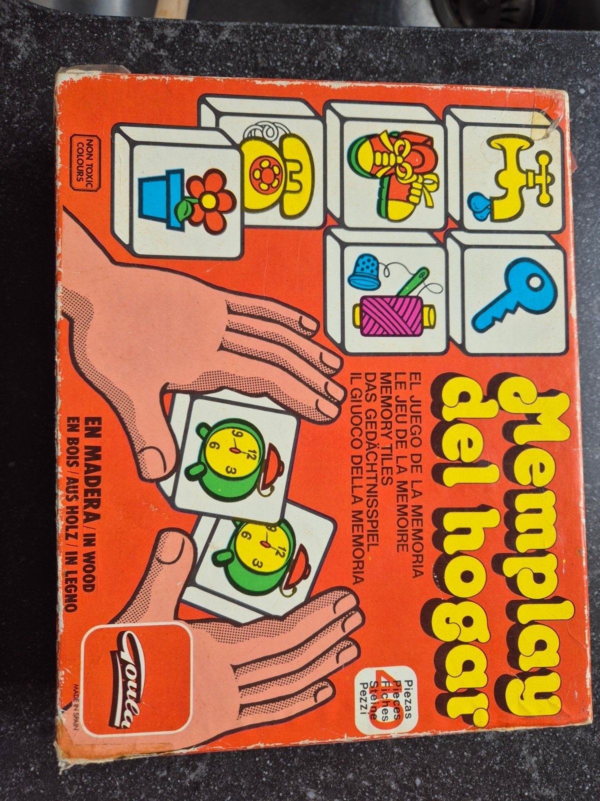 Vintage Memory spel met houten blokjes., Ophalen of Verzenden, Jongen of Meisje