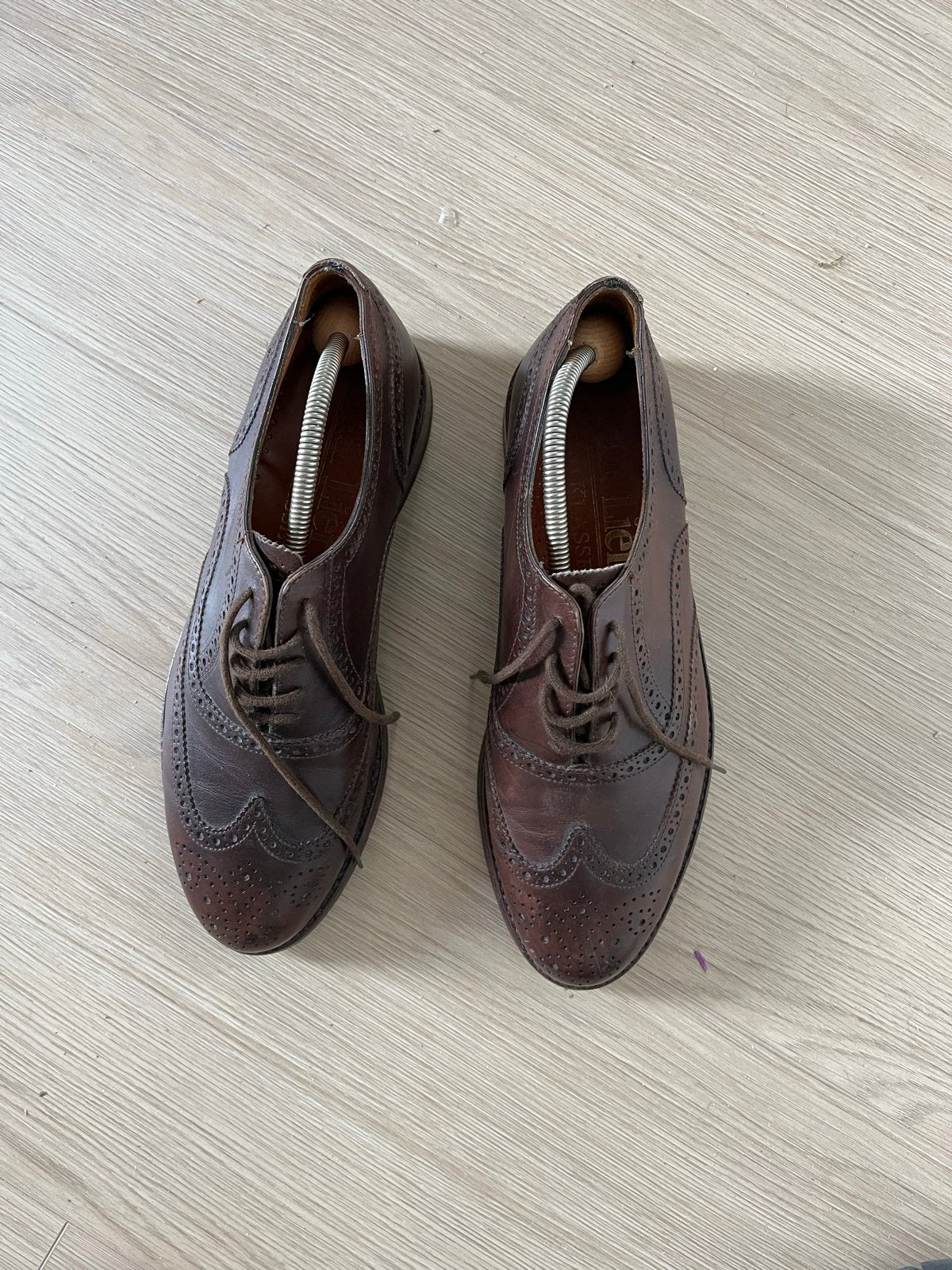 Van Lier Brogues - Bruin Leren Maat 9 1/2, Kleding | Heren, Schoenen, Ophalen, Gedragen, Bruin, Veterschoenen