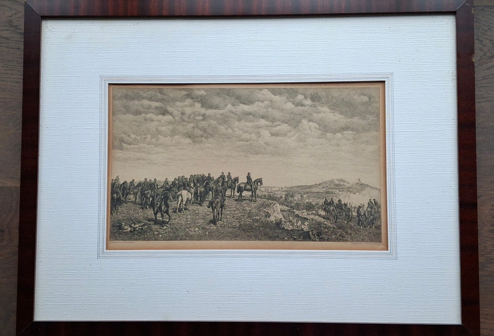 19e-eeuwse Staalgravure Napoleon III door Boulard, 1800 - 1899, Ets, Militair, Ophalen of Verzenden