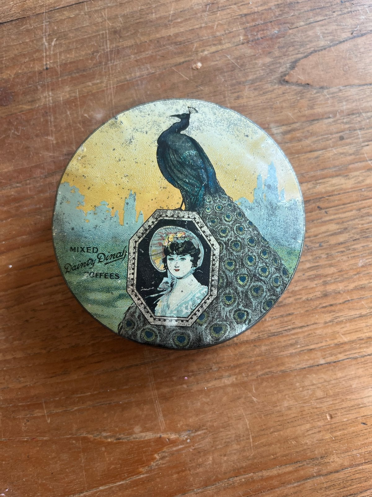 Vintage George W. Horner & Co. Ltd. blikje met pauw, Verzamelen, Ophalen of Verzenden, Gebruikt, Overige, Overige merken