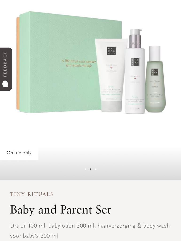Tiny Rituals Luxury baby & parent set 👶 🎁 Nieuw!, Ophalen of Verzenden, Nieuw, Bad & Douche