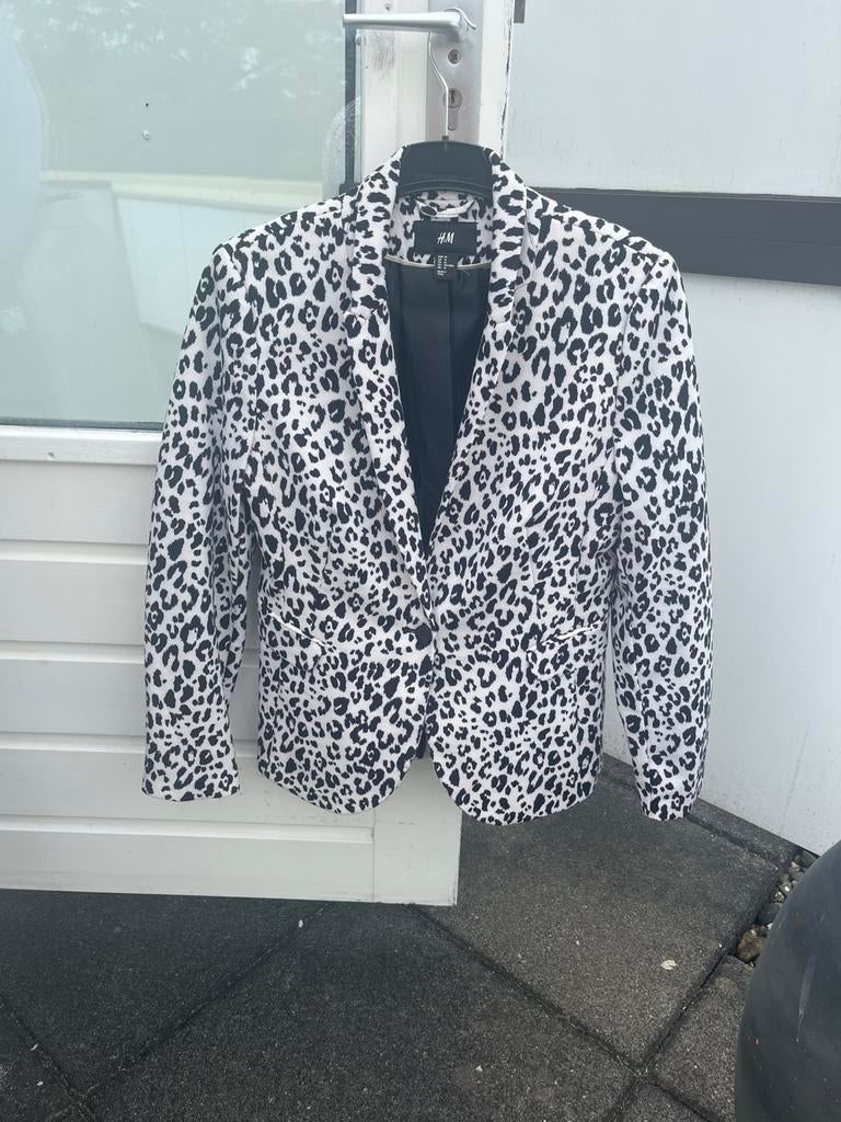 Te koop: panter blazer/jasje van H&M maat 44, Kleding | Dames, Overige kleuren, Maat 42/44 (L), Nieuw, Ophalen of Verzenden