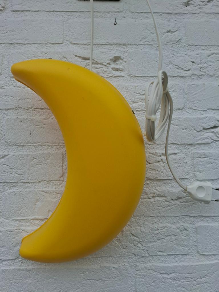 Gele Maan Nachtlamp Kinderkamer, Ophalen of Verzenden, Gebruikt, Kinderlijk, Speels