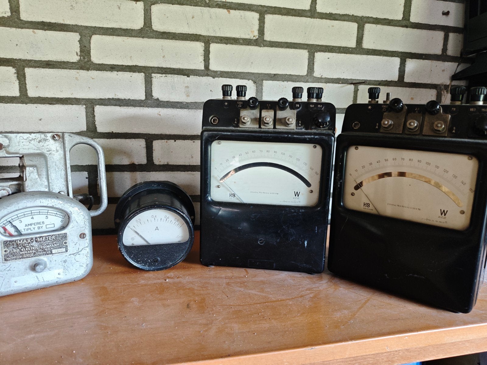 Voltmeter, ampere meter, watt meter vintage, Antiek en Kunst, Ophalen of Verzenden